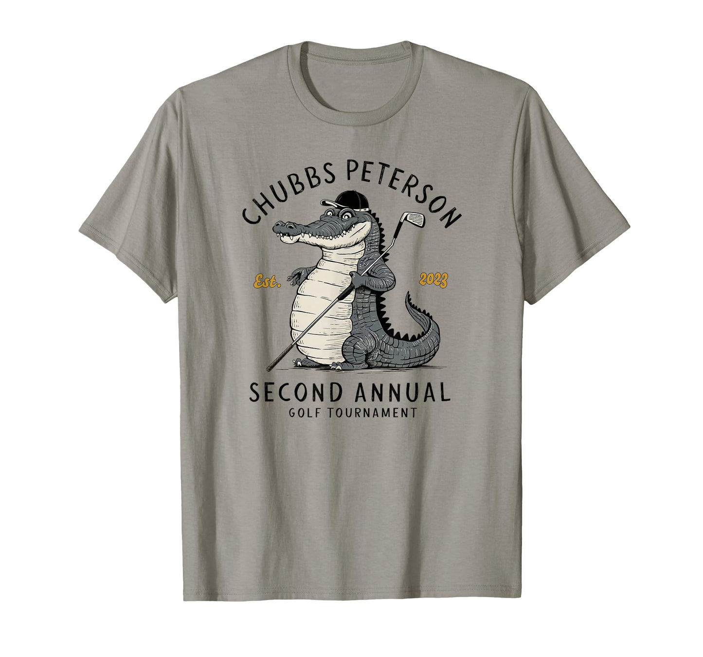 Sporty GolfGator Brands Chubbs Peterson Golf Tournament 2023 2nd Annual Unisex-Adults White Short Sleeve Classic Fit T-Shirt