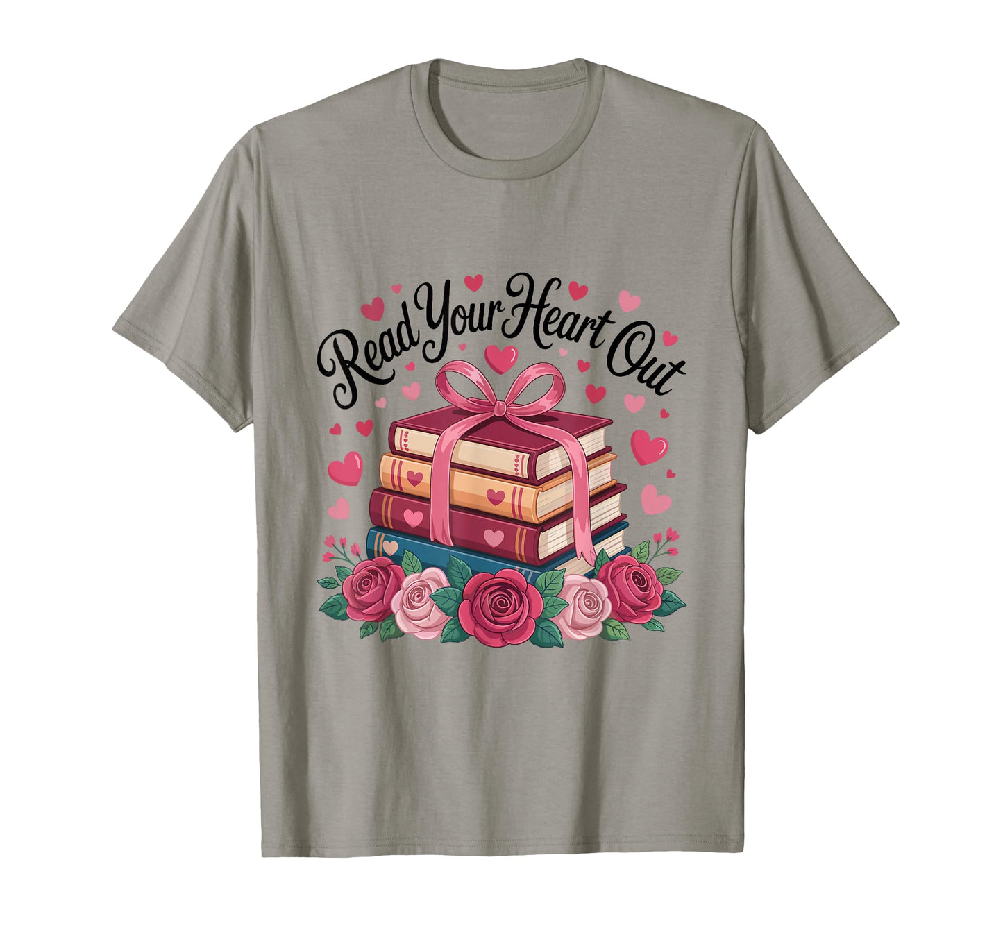 Read Your Heart Out Valentine Reading Book Girl Kid Teacher T-Shirt