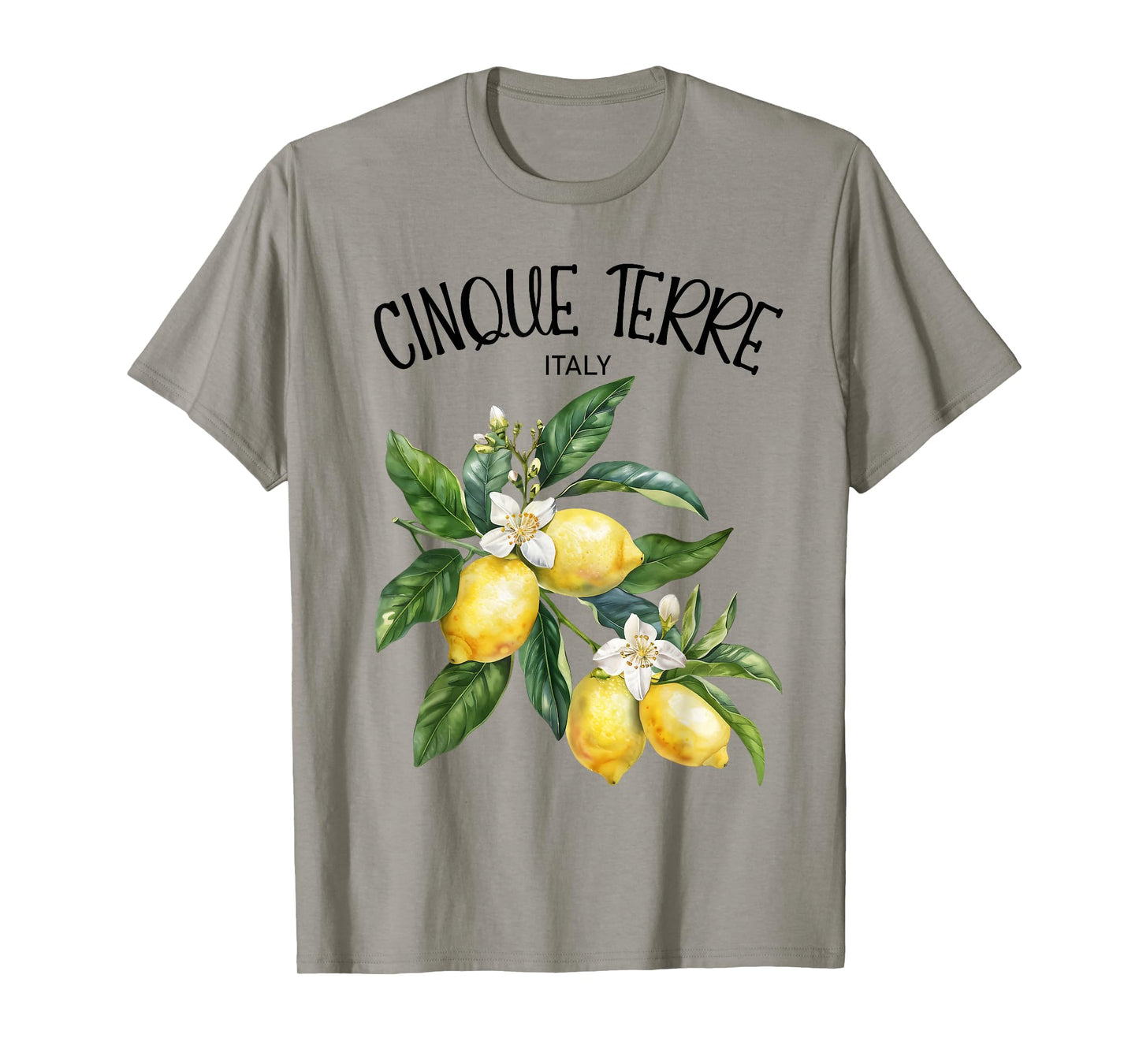 Cinque Terre Lemon Art Italian Fruit Lover Italy Riviera T-Shirt