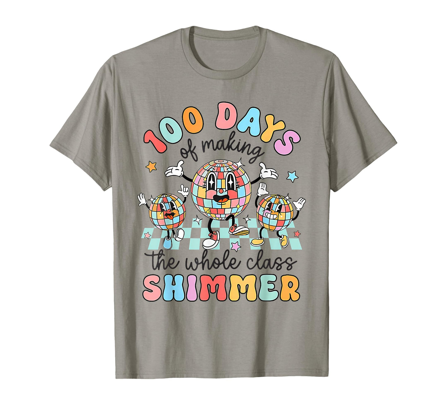 Groovy 100 Days of Making Whole Class Shimmer Disco Ball T-Shirt
