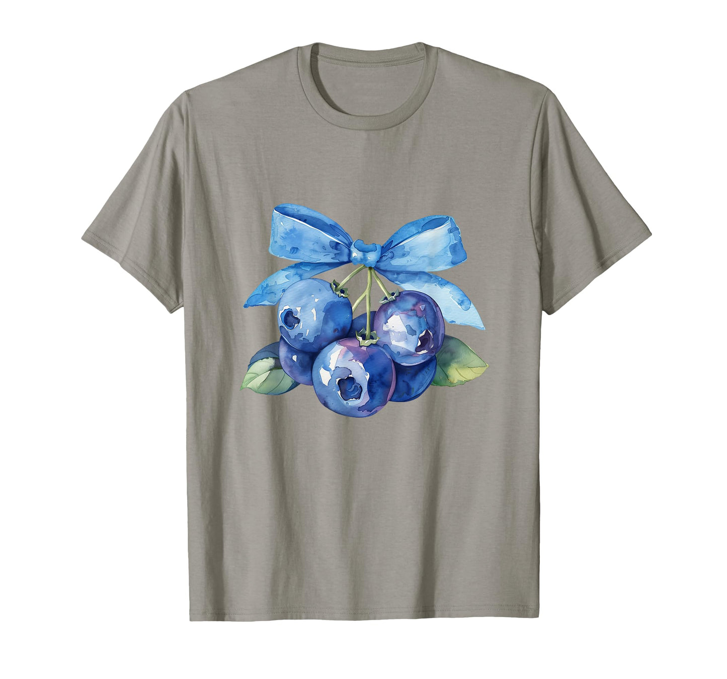 Coquette Bow with Blueberry Kawaii Charm Tee T-Shirt