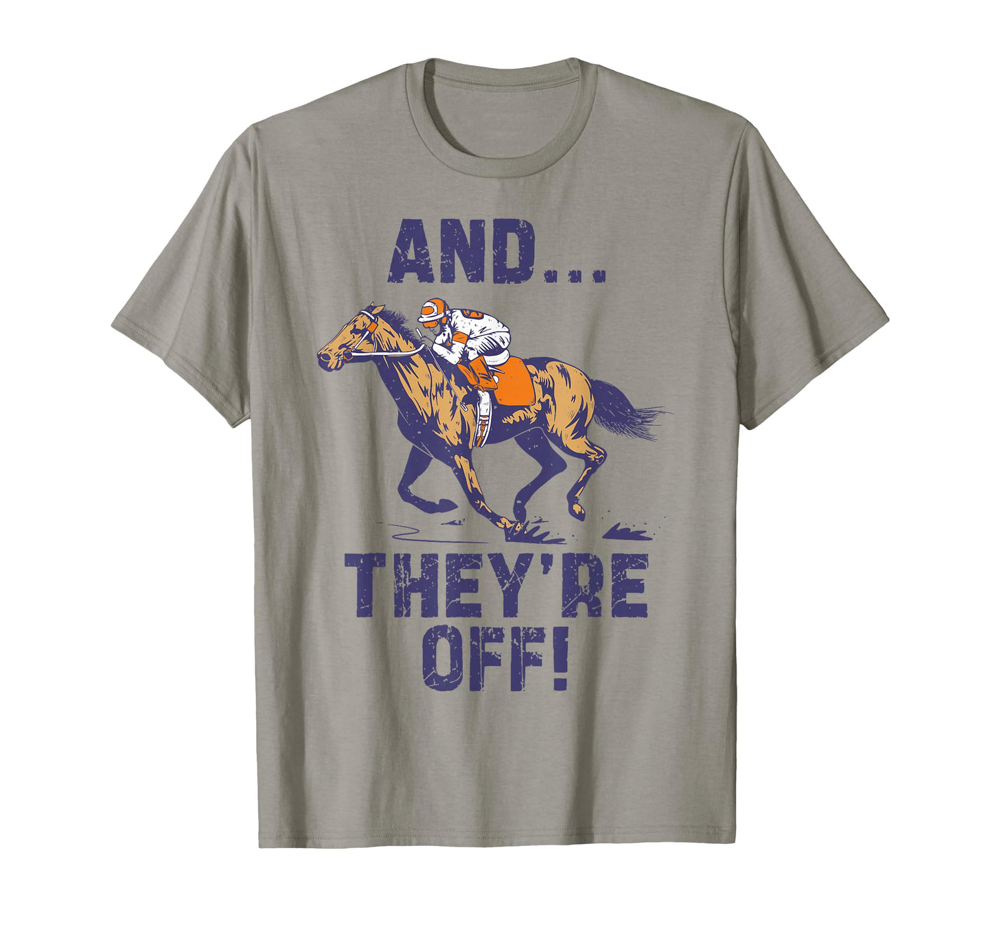 Horse Racing Shirt Toddler Kids Boys Girls And They're Off T-Shirt