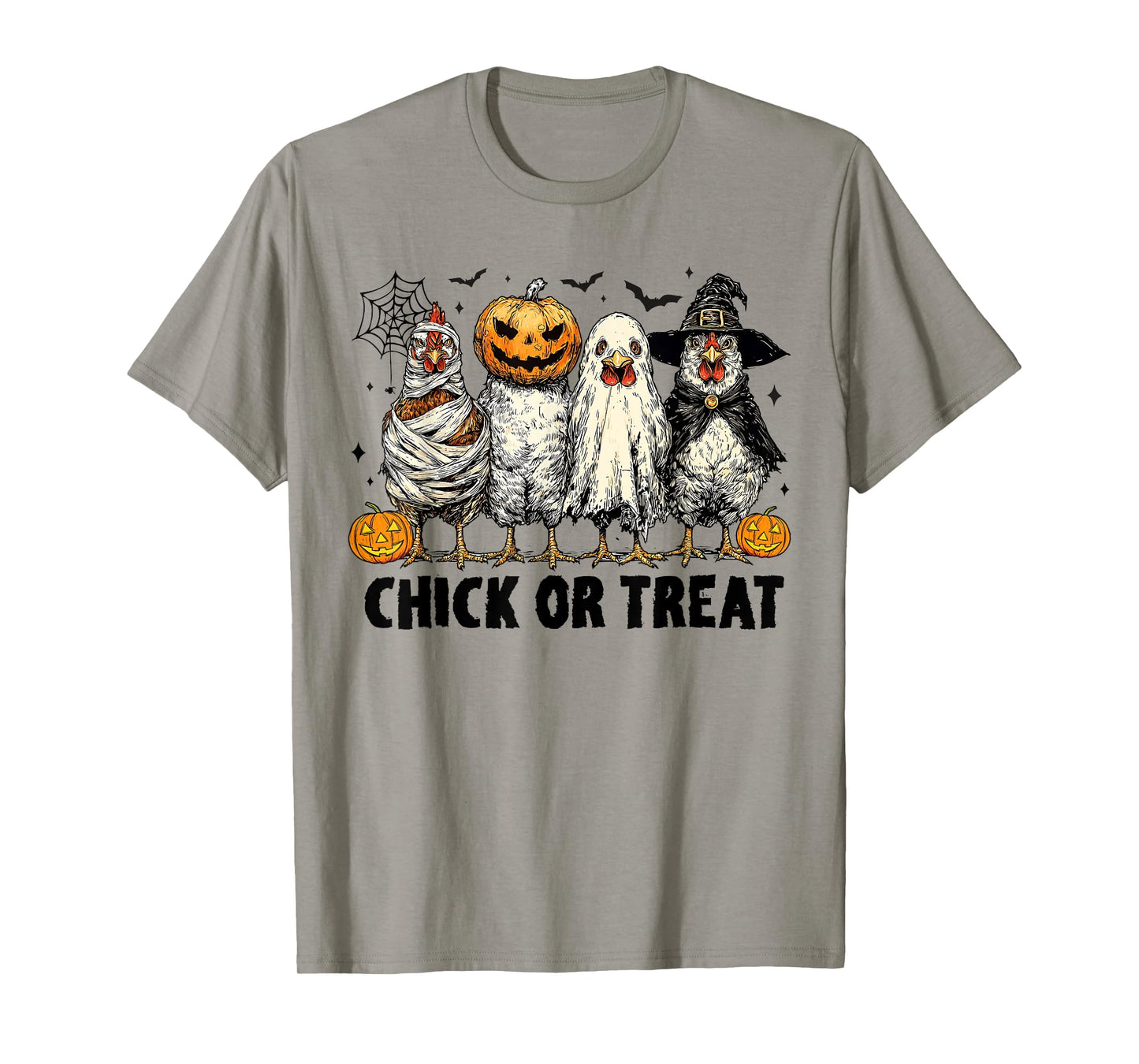 Funny Chick Or Treat Halloween Witch Spooky Chicken T-Shirt