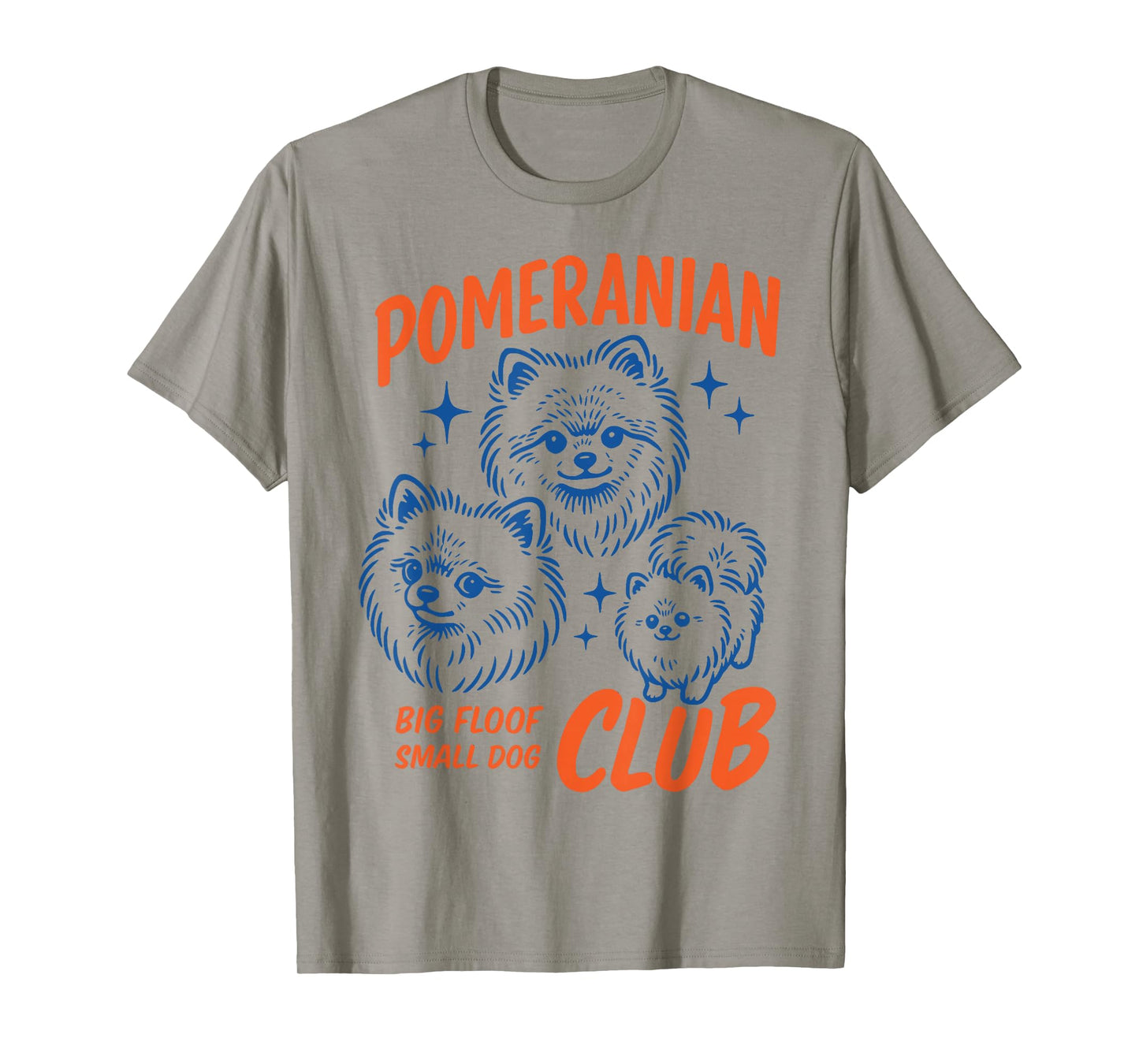 Retro Pomeranian Club Cute Small Dog Club Pet Lover T-Shirt