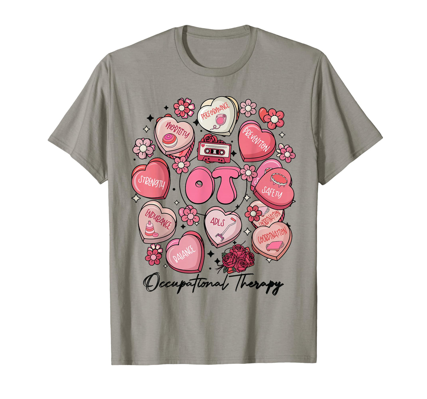 Cute Occupational Therapy Valentines OT Therapist Hearts T-Shirt