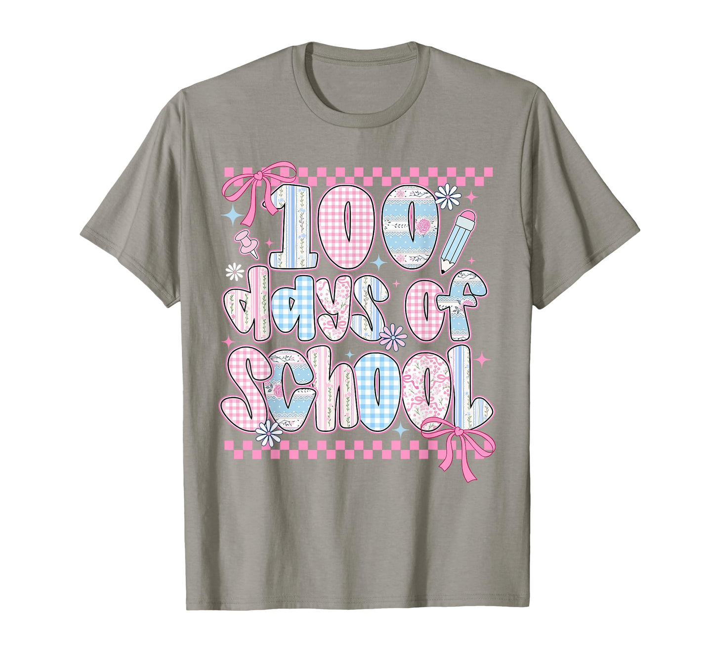 Coquette Happy 100 Days of School Girls 100th Day Teacher T-Shirt