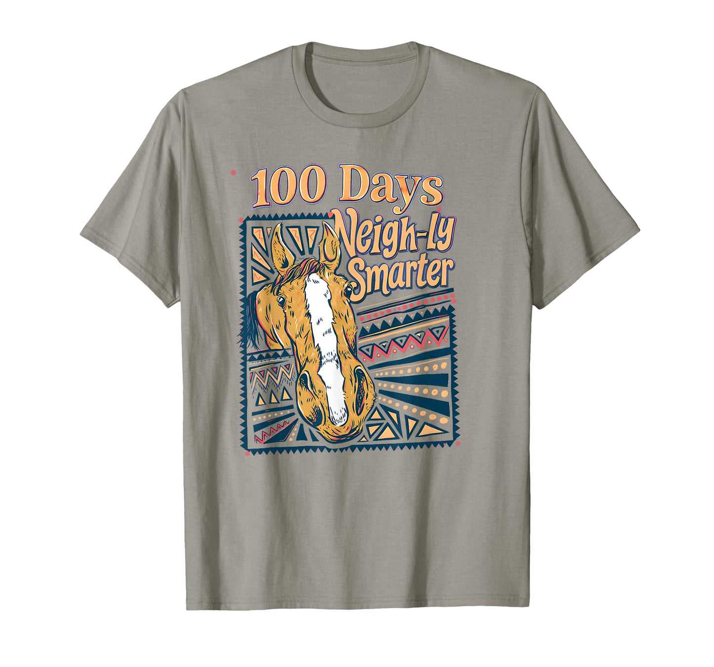 100 Days Neigh-ly Smarter Horse Kids 100th Day of School T-Shirt