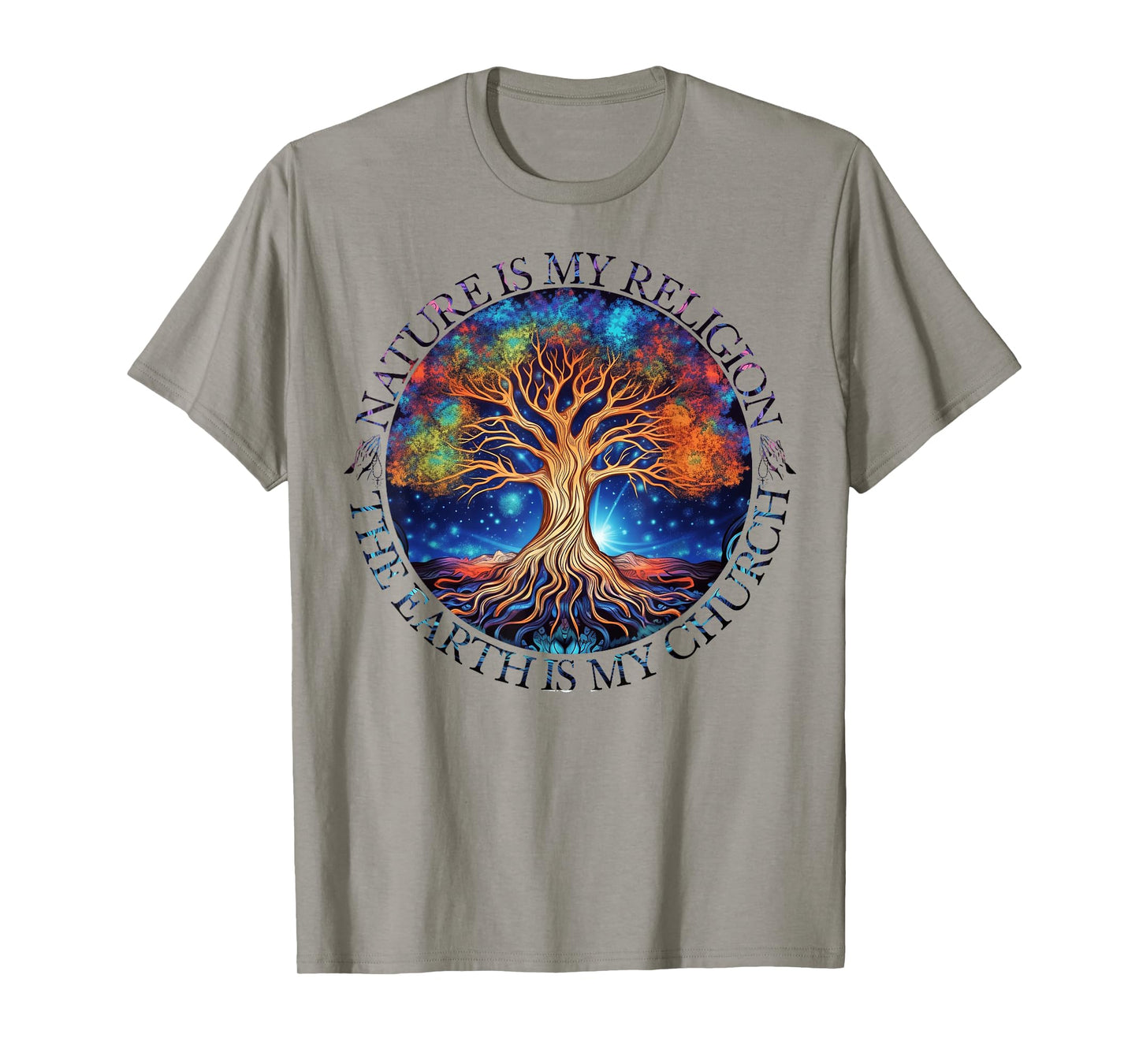 Nature Is My Religion The Earth Is My Church Mandala Tree T-Shirt