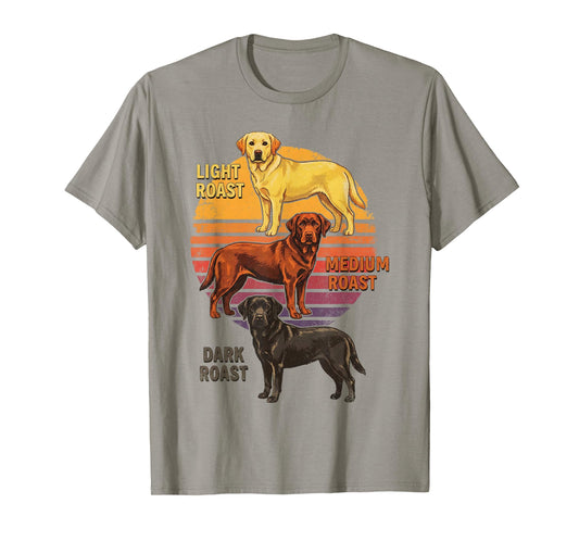 Funny Labrador Coffee Roasts Vintage Black Yellow Lab Tee T-Shirt
