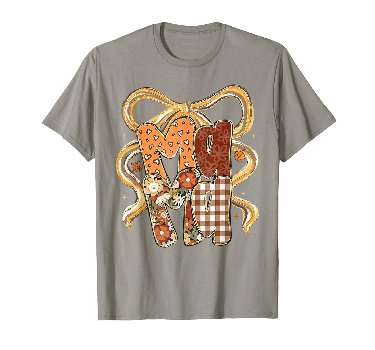 Mama Coquette Bows Mom Floral Fall Vibes Thanksgiving Women T-Shirt