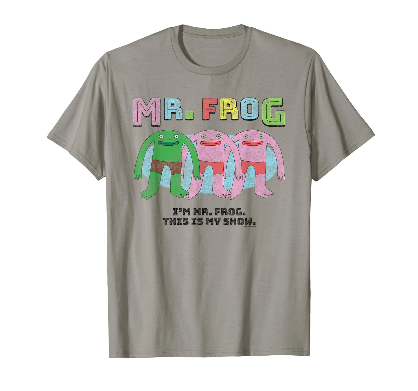 Smiling Friends Colorful Mr. Frog This is My Show Cartoon T-Shirt