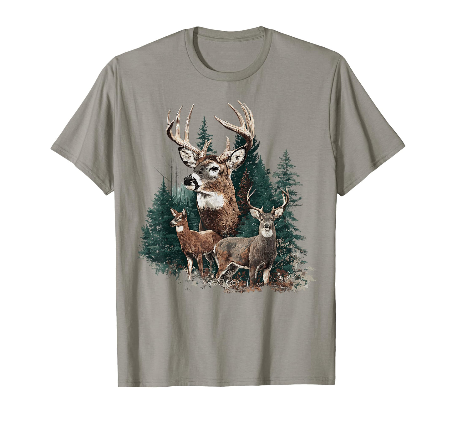 Buck Forest Wildlife Vintage Deer Antlers Hunting Season T-Shirt