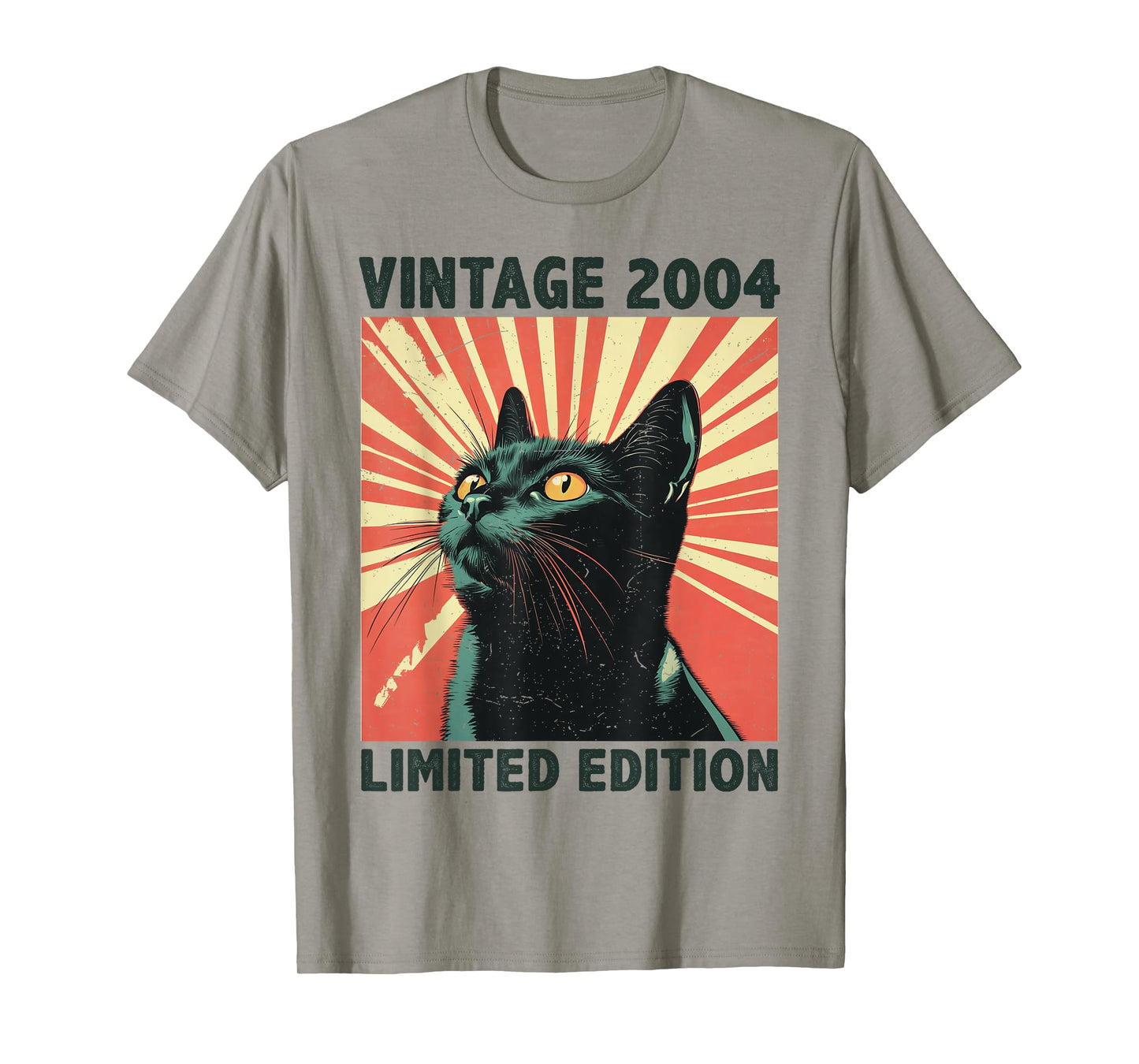 21 Years Old Gift Vintage 2004 Cat Lover 21st Birthday Retro T-Shirt for Men Women Kids