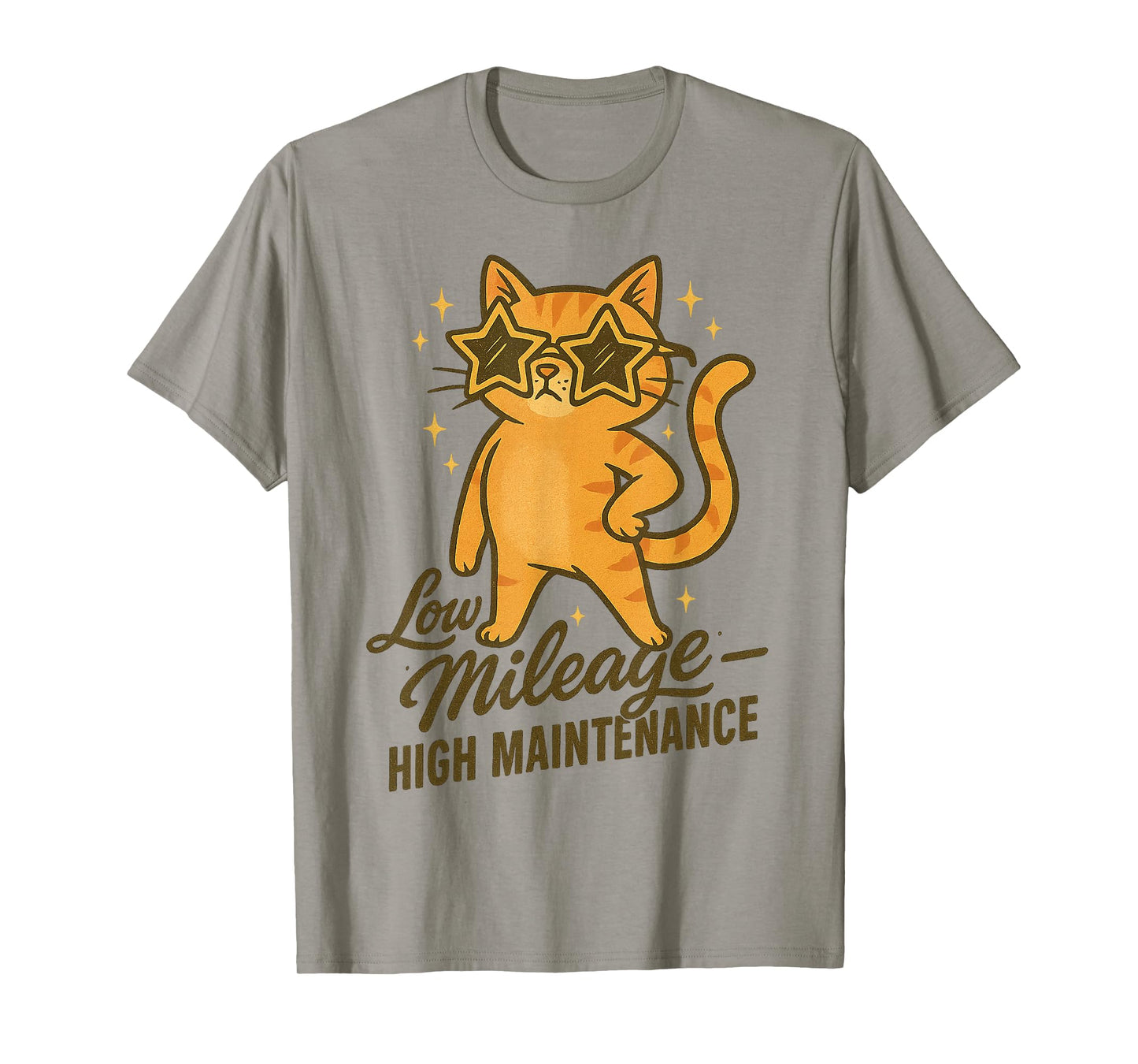 Friends Shirt Exchange Low Milage High Maintenance Funny Cat T-Shirt