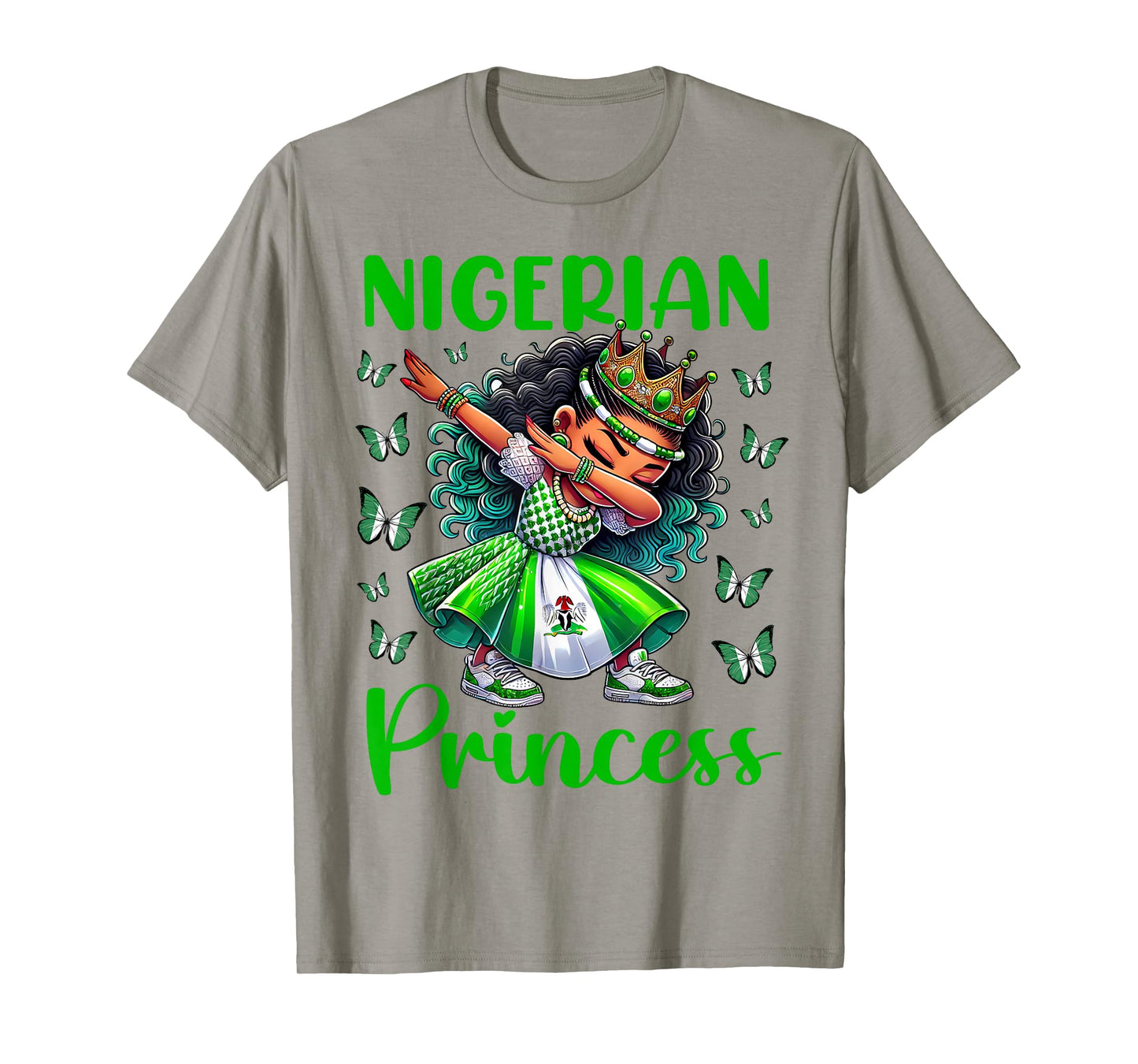 Nigerian Princess Dab Girl Flag Dress Culture Souvenir T-Shirt