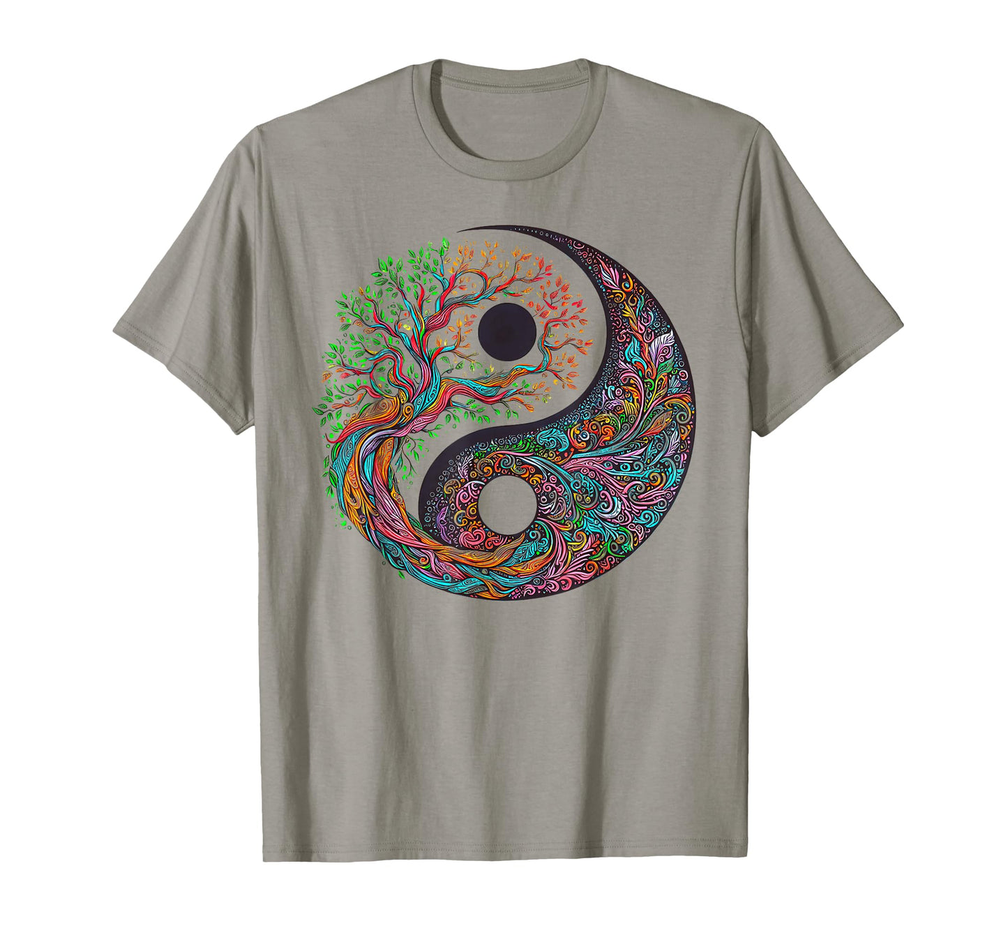 Yin Yang Tree of Life Taoist Symbol Yoga Meditation Buddhist T-Shirt