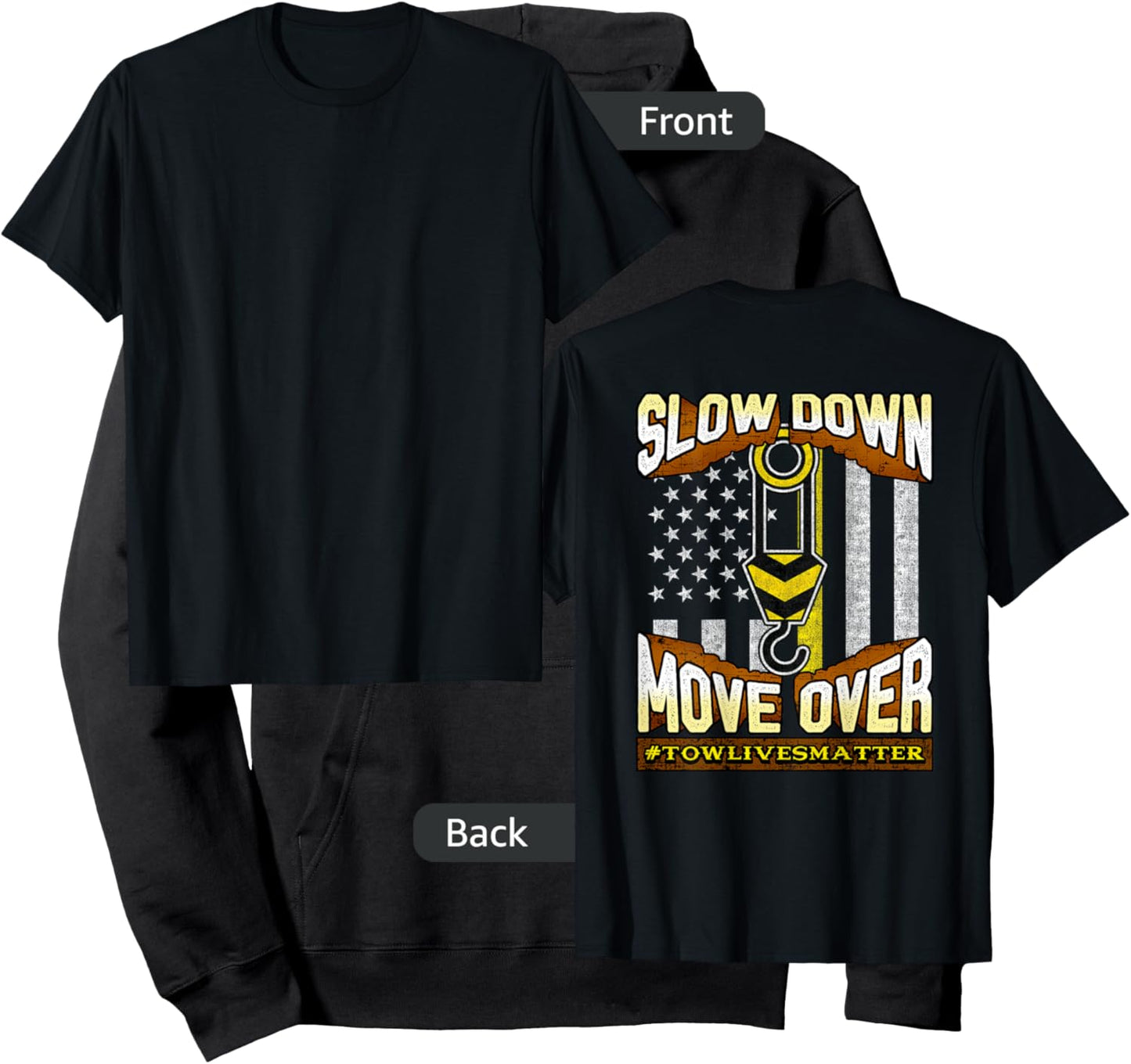 Tow Truck Operator Slow Down Move Over It's The Law Hoodie - Hoodie | Black