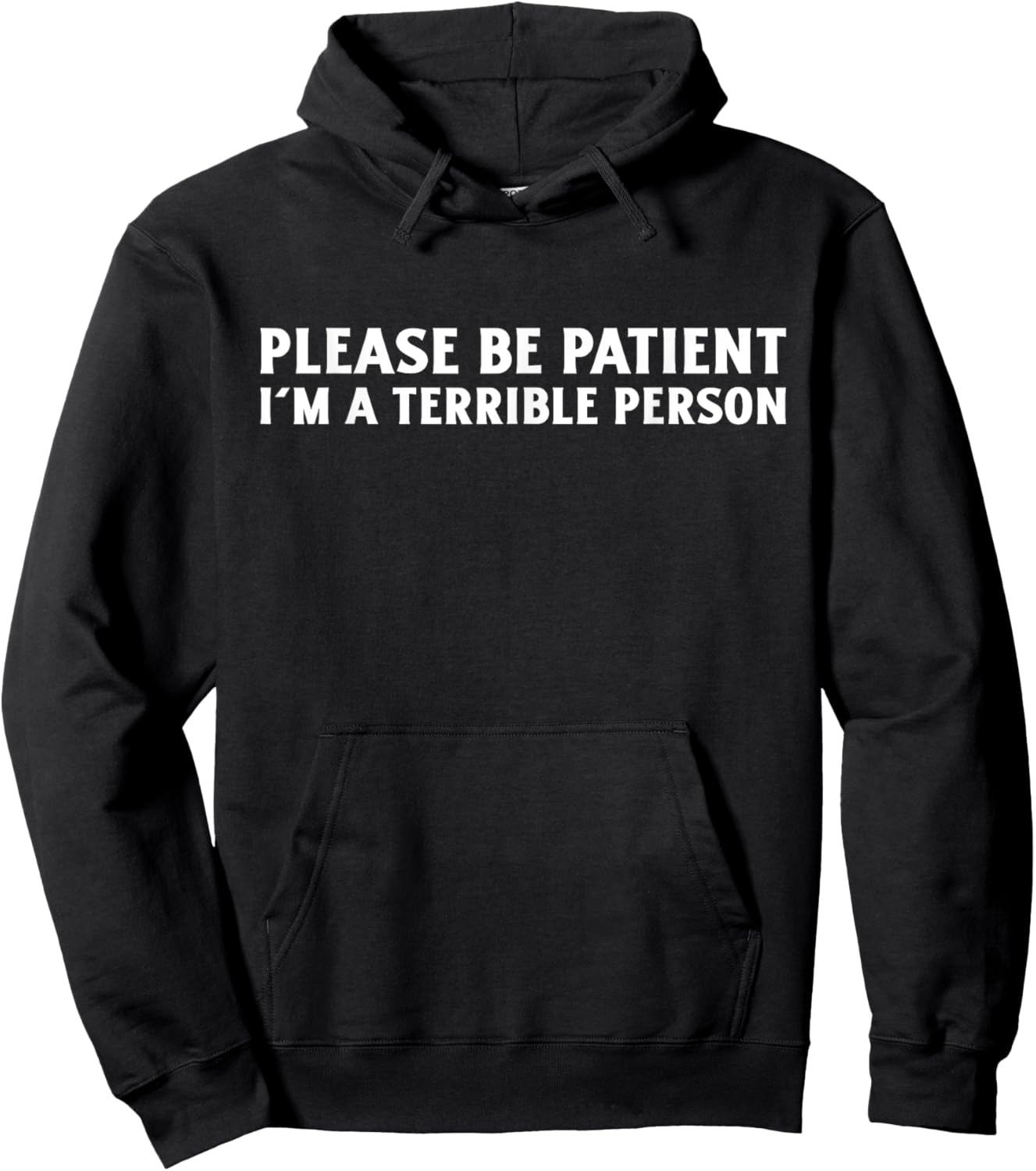 Please Be Patient, I'm A Terrible Person Apparel Hoodie - Hoodie | Black