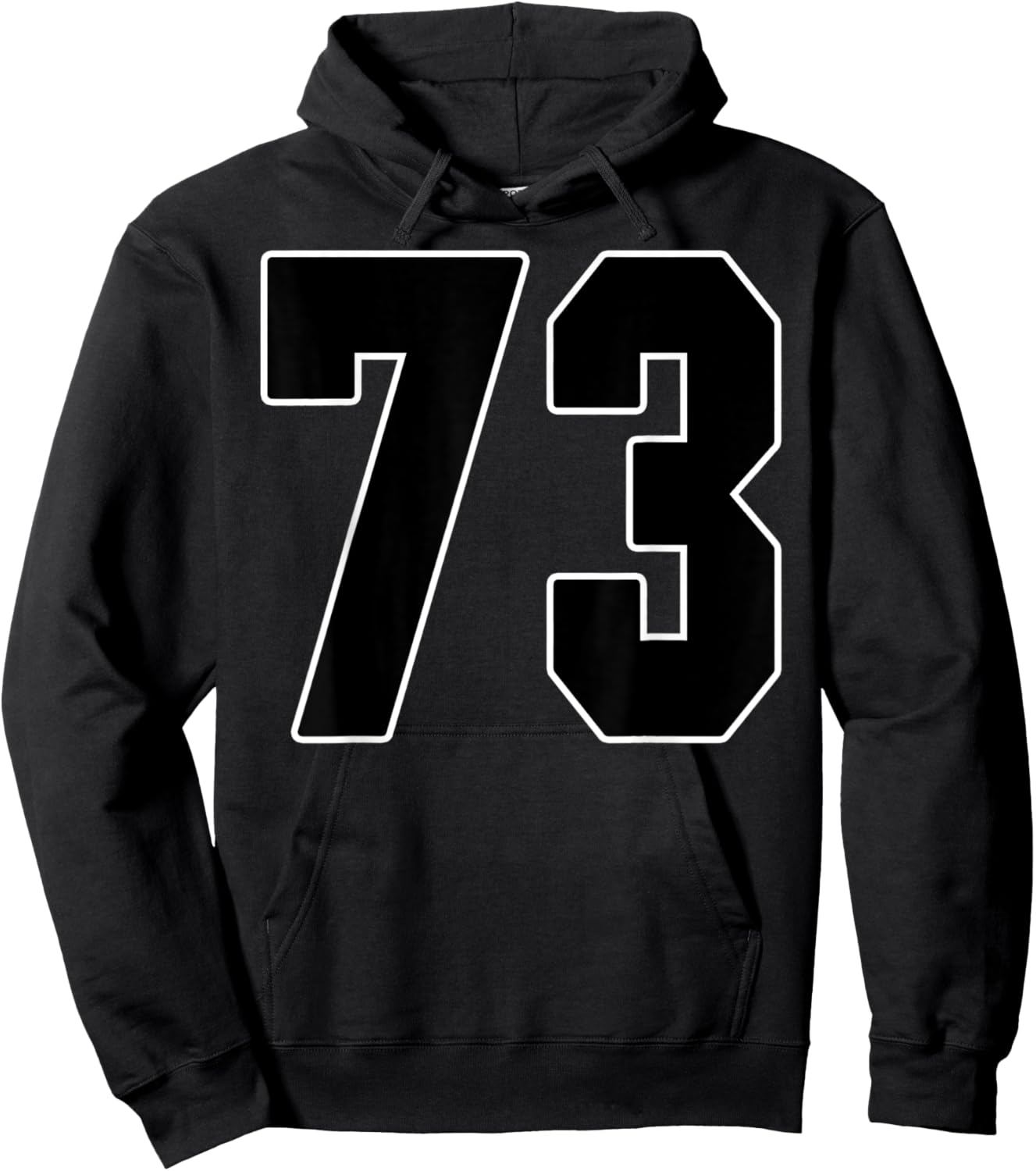 Big #73 Jersey Number 73 Uniform Biggest Fan Favorite Player Hoodie - Hoodie | Black