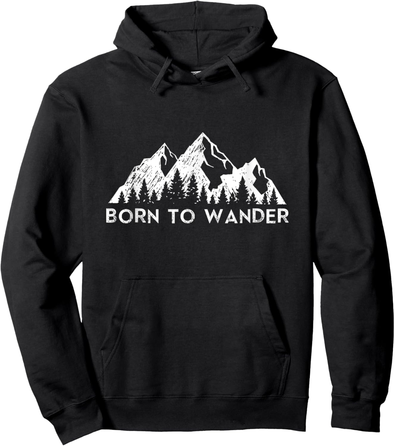 Born to Wander Trail Hiking Hiker Outdoors Camping Nomads Hoodie - Hoodie | Black