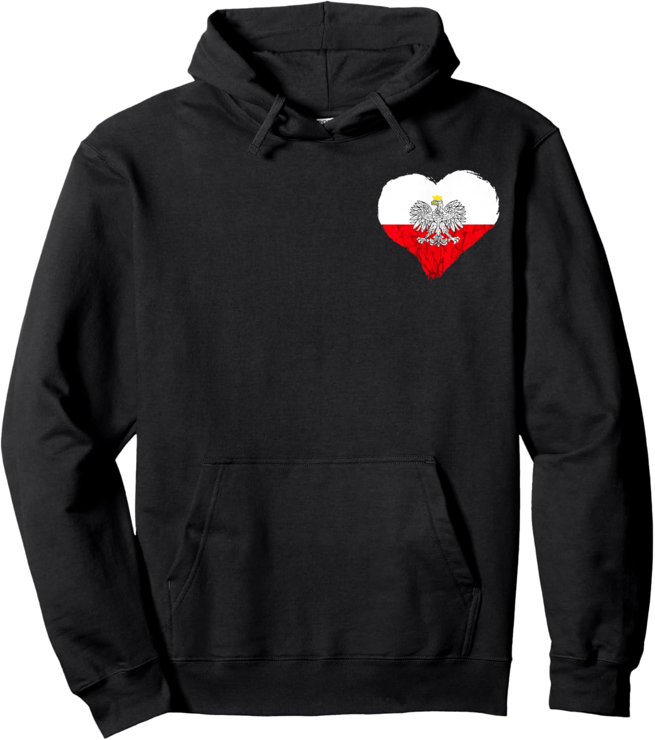 Poland Polish Flag Heart Polish Eagle Polish Pride Polska Hoodie - Hoodie | Black