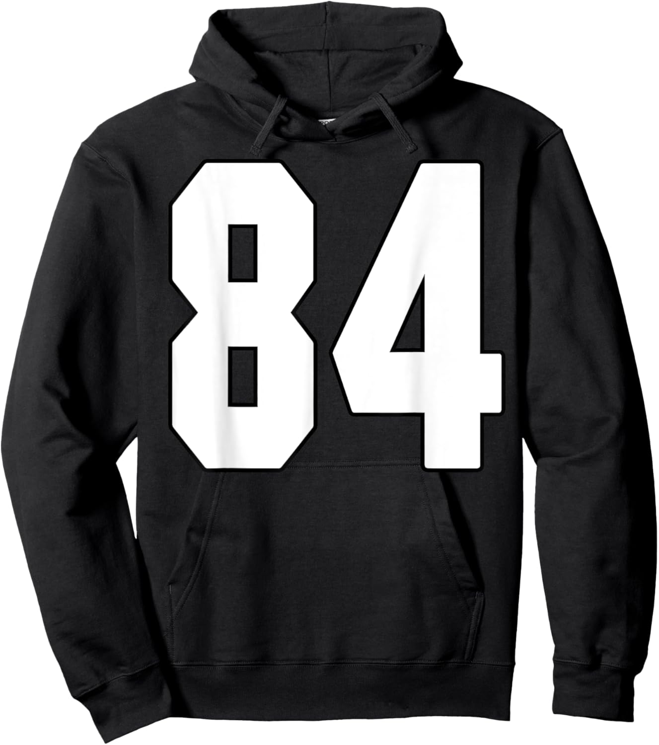 Big #84 Jersey Number 84 Uniform Biggest Fan Favorite Player Hoodie - Hoodie | Black