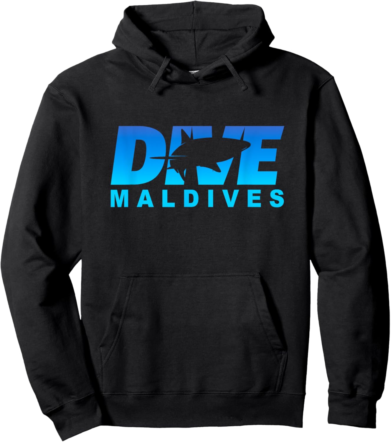 Dive Maldives with Shark, Scuba Diving in the Maldives Hoodie - Hoodie | Black