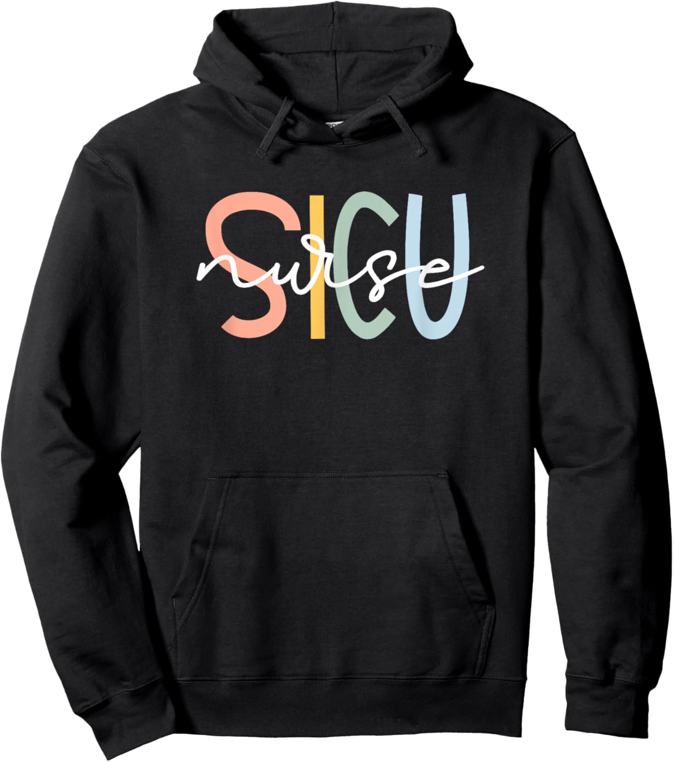 Cute Surgical ICU Nurse SICU Team Co. Women's Black SICU Nurse Surgery ICU Surgical Intensive Care Unit Hoodie - Hoodie | Black