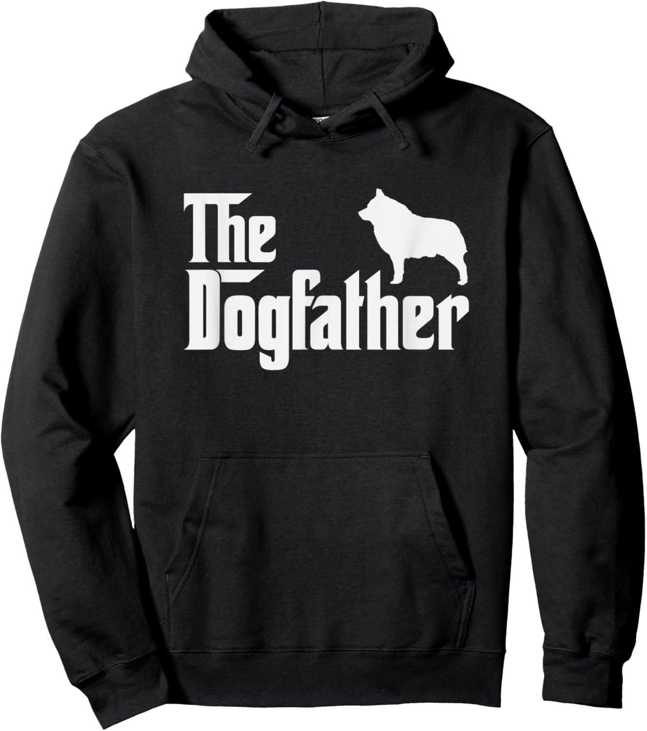 schipperke DogFather Funny Dog Dad Women Kids Hoodie - Hoodie | Black