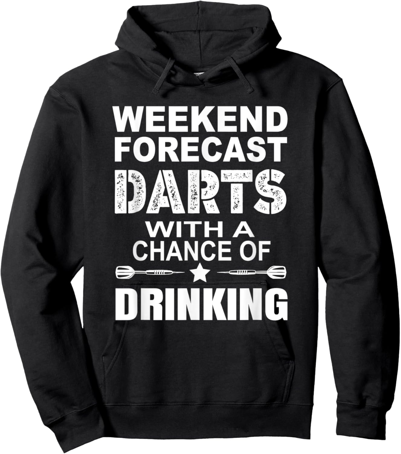 Weekend Forecast Dart With A Chance OF Drinking Themed Hoodie - Hoodie | Black