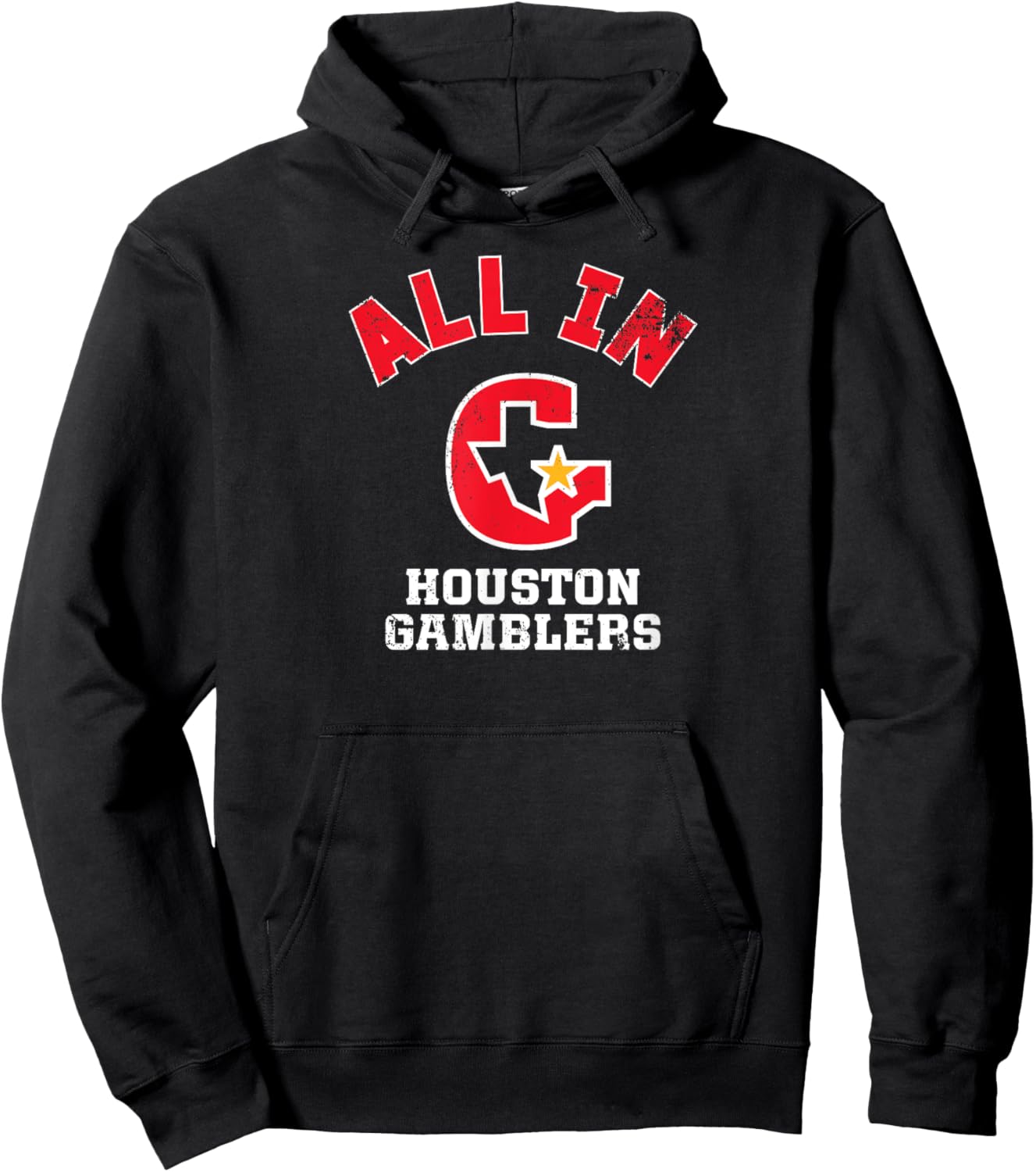 Houston Gamblers: All In Hoodie - Hoodie | Black