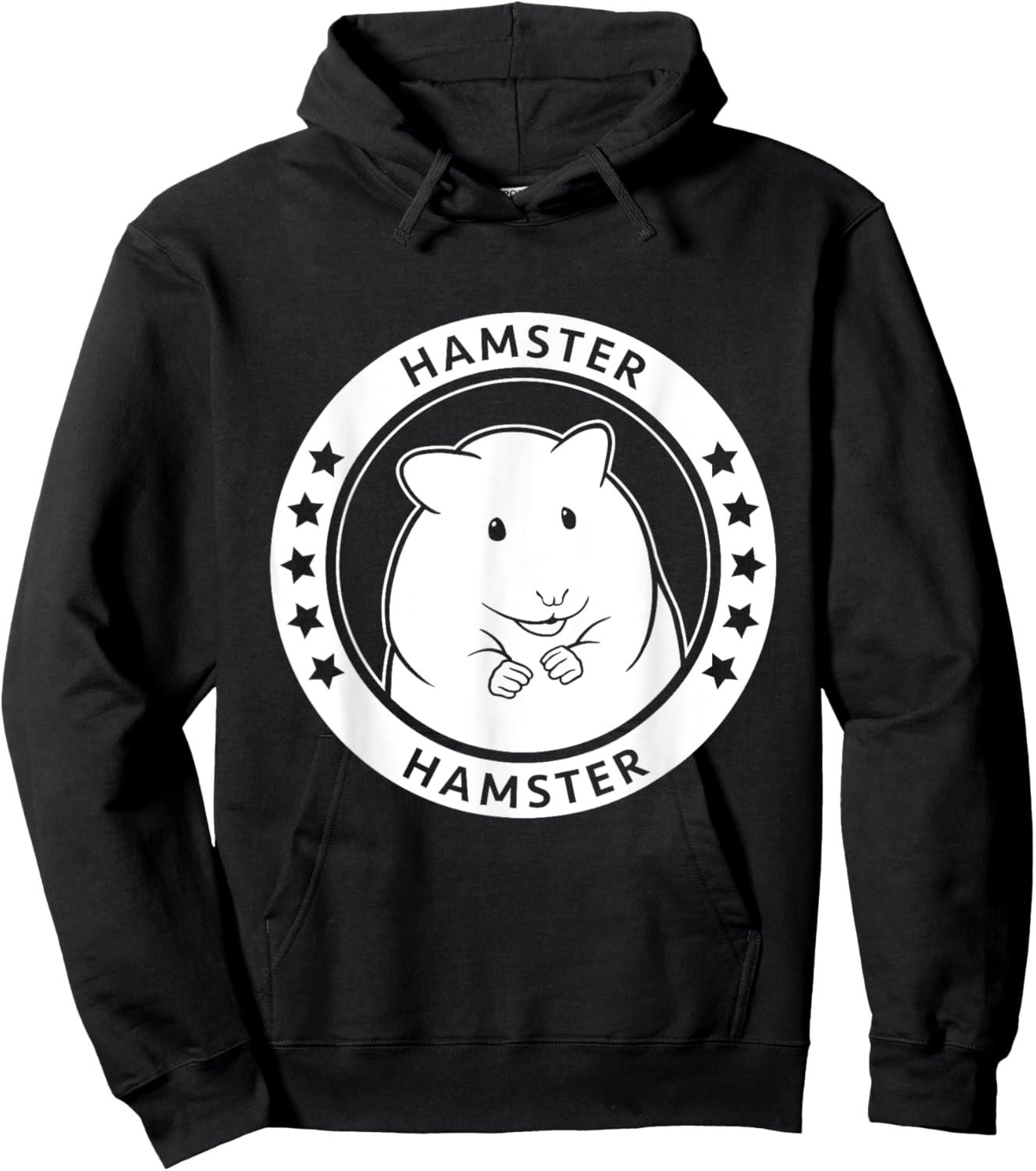 Hamster Portrait Hoodie - Hoodie | Black