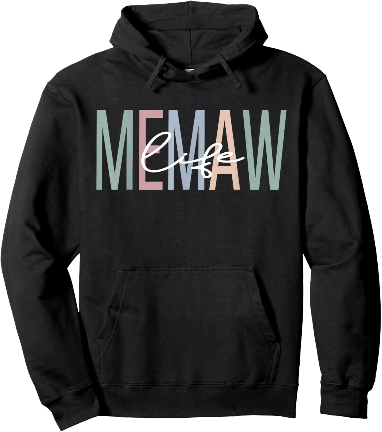 Memaw Life Memaw Grandma Boho Memaw Grandmother Hoodie - Hoodie | Black