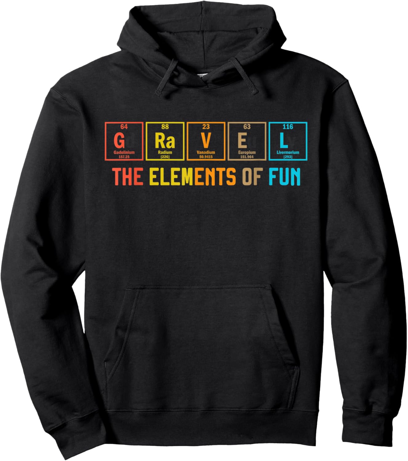 Gravel Bike The Elements of Fun Periodic Table Cyclocross Hoodie - Hoodie | Black