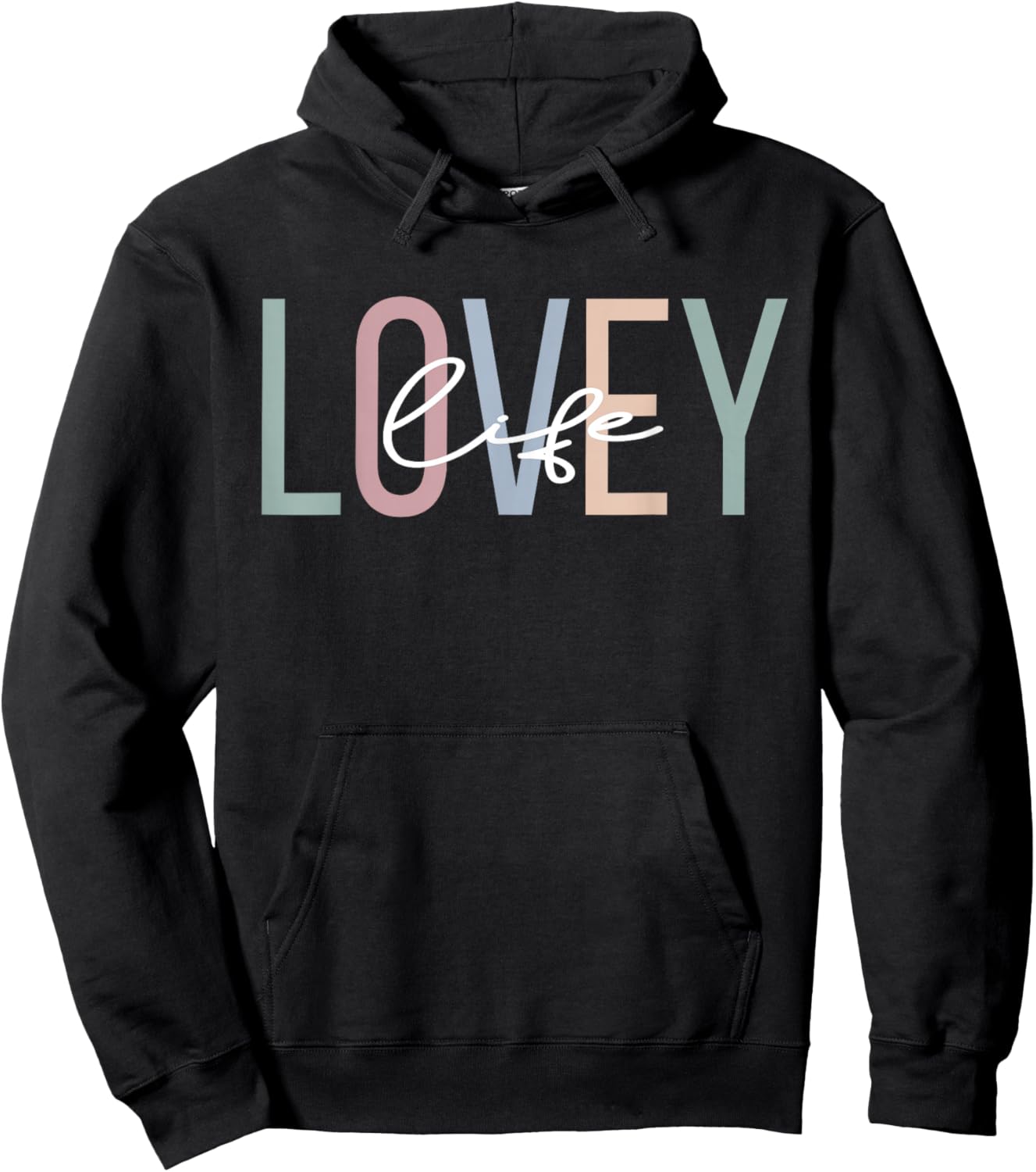Lovey Life Lovey Grandma Boho Lovey Grandmother Hoodie - Hoodie | Black
