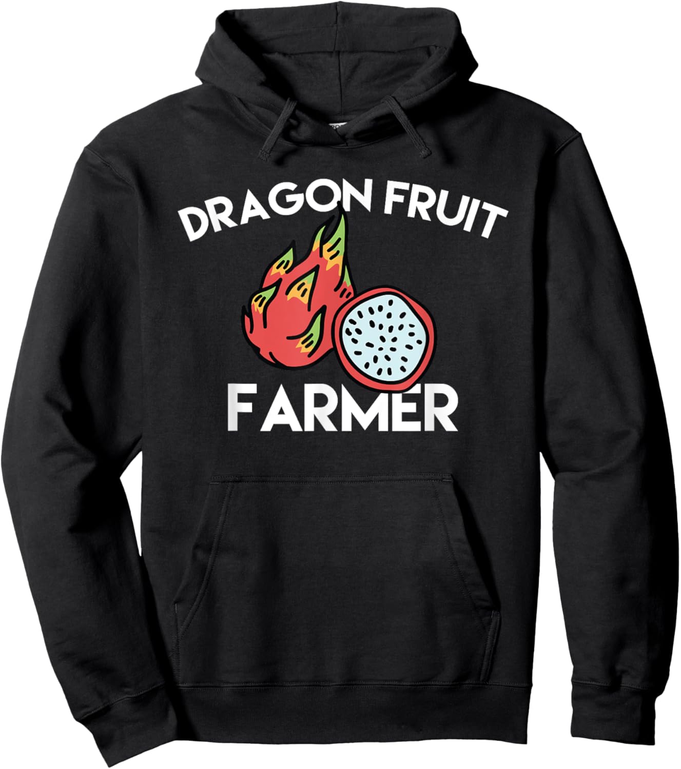 Lovely Dragon Fruit Farmer Costume Tropical Food Hoodie - Hoodie | Black