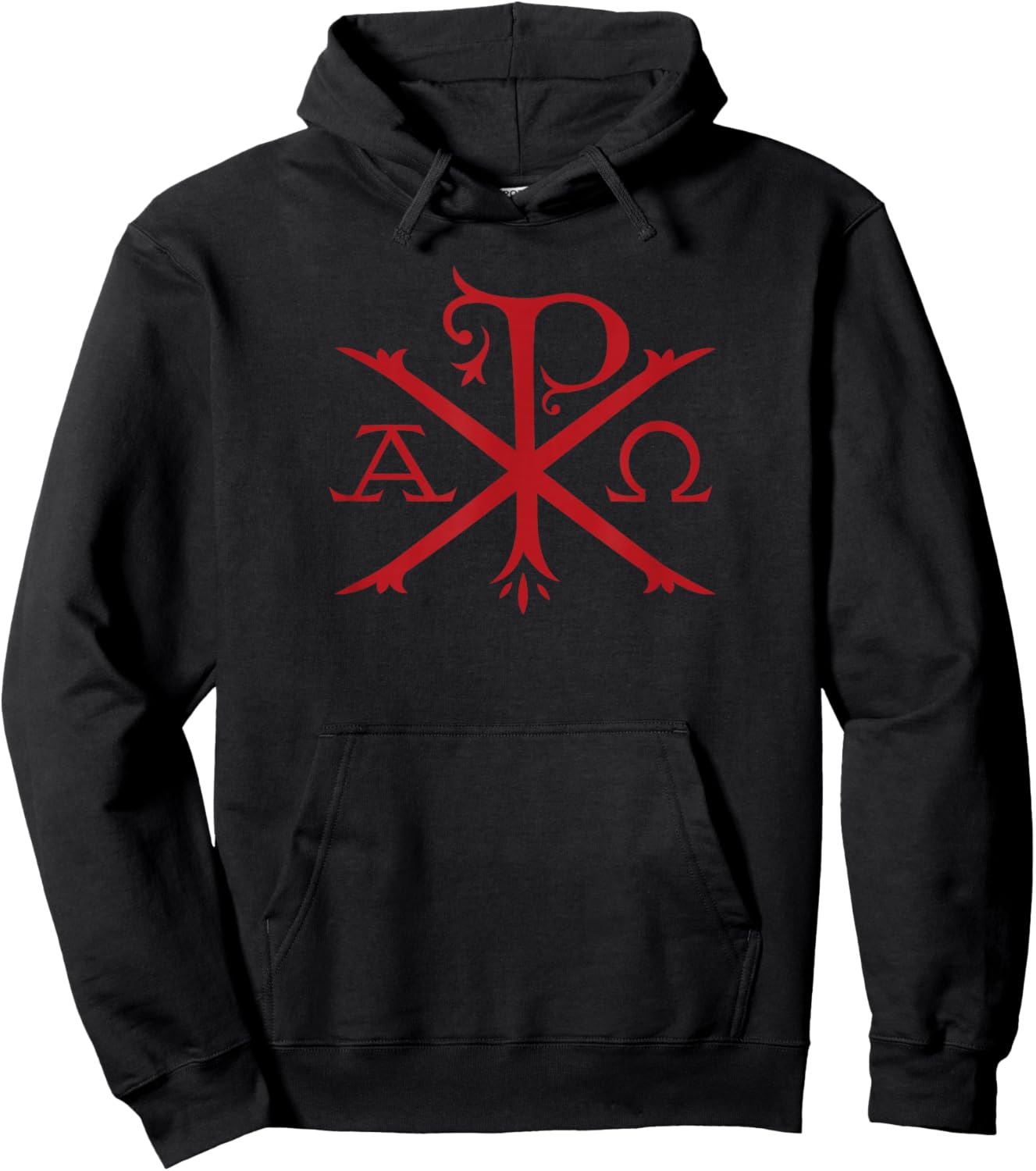 Chi Rho and Alpha Omega Early Christian Symbol Hoodie - Hoodie | Black