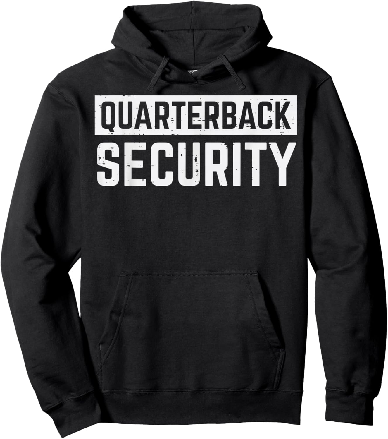 Quarterback Security Funny American Football Offense Lineman Hoodie - Hoodie | Black