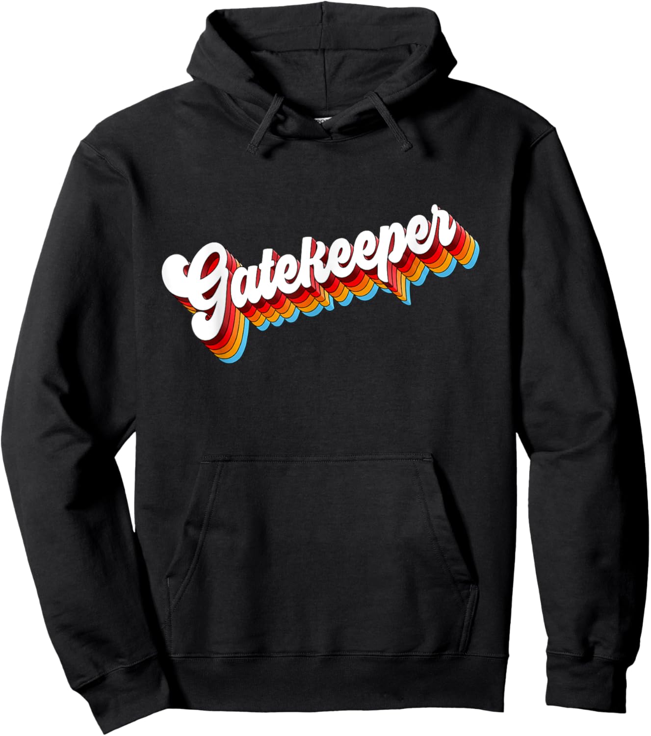 Gatekeeper Job Appreciation Retro Hoodie - Hoodie | Black