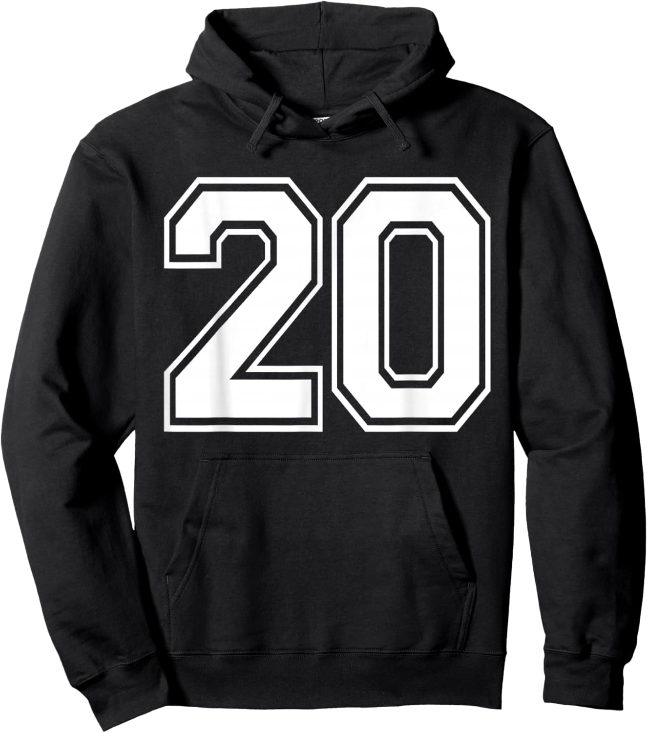 Number Twenty #20 Sports Team Uniform Birthday Anniversary Hoodie - Hoodie | Black
