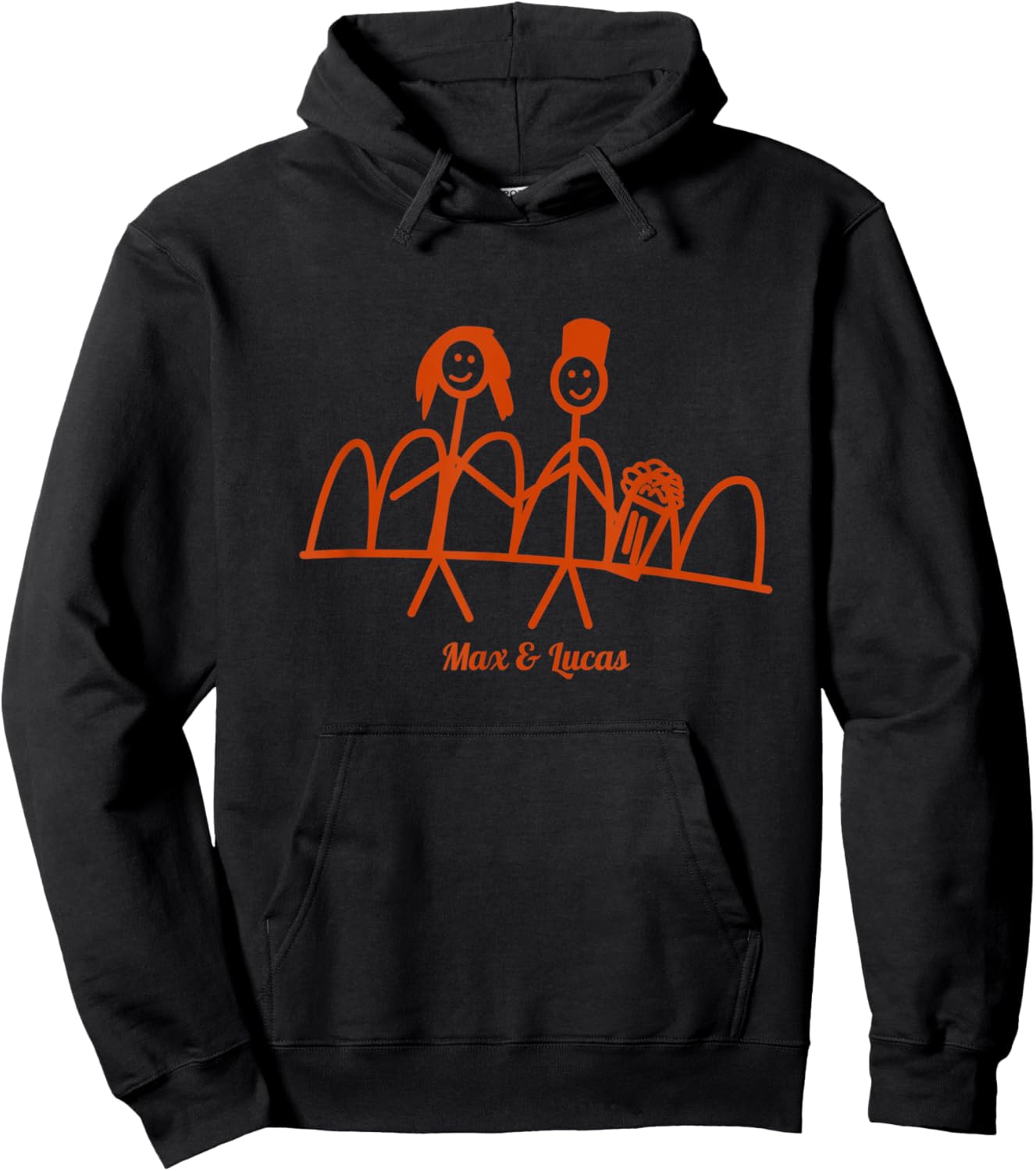Max and Lucas Drawing ST Gift Fans Hoodie - Hoodie | Black