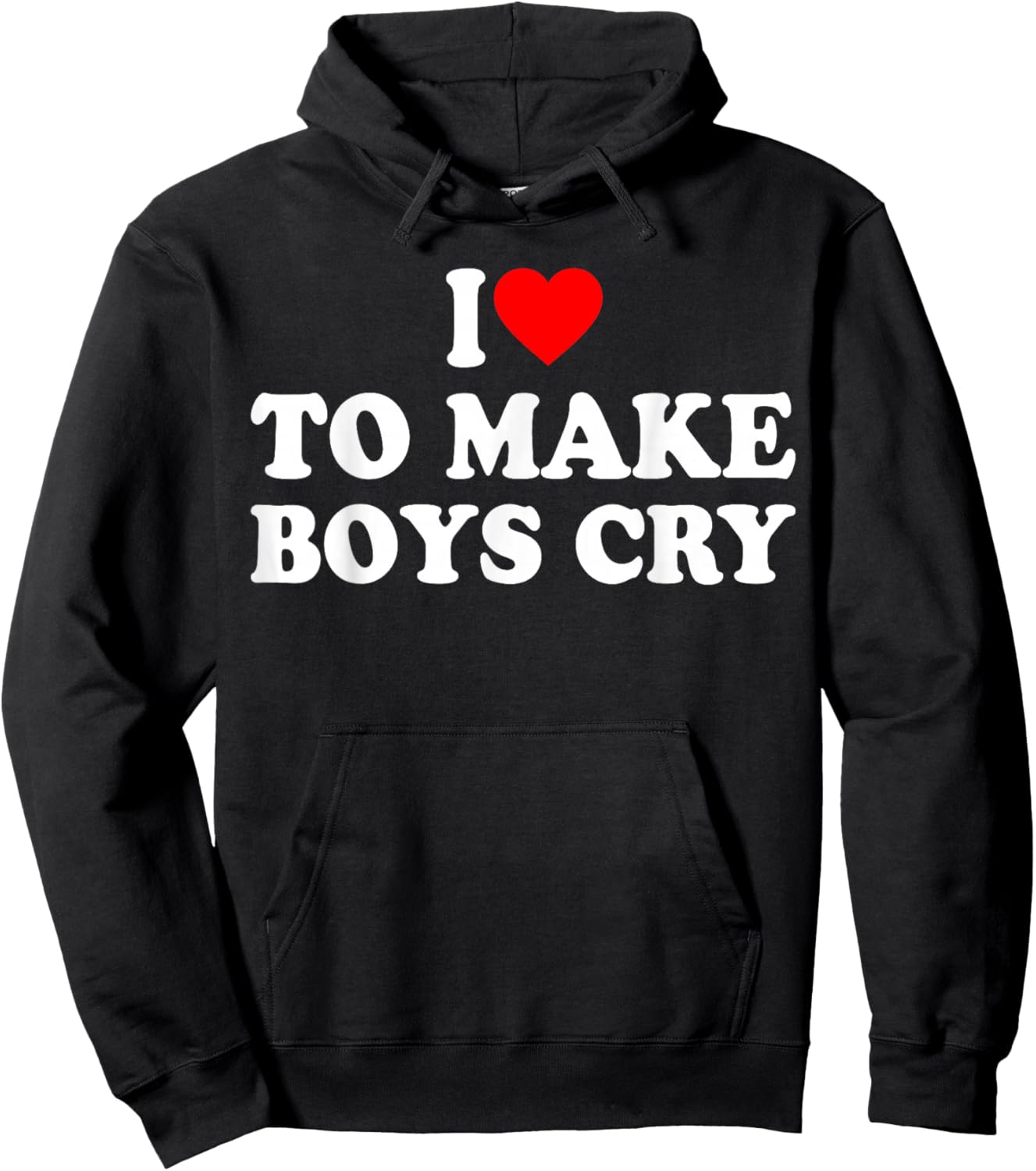 I Heart To Make Boys Cry Funny Red Heart Love Girls Hoodie - Hoodie | Black