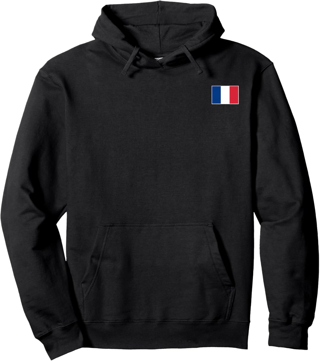 France T Shirt Women Men Kids Left Chest French Flag Hoodie - Hoodie | Black