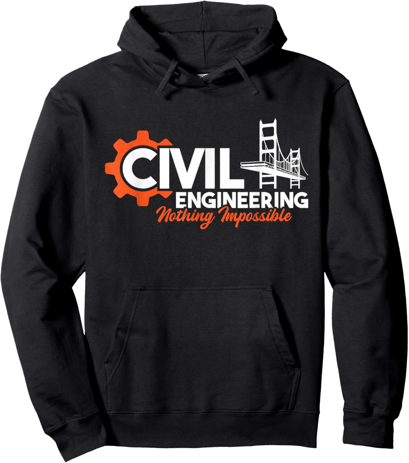 Nothing Impossible - Bridge Engineer Civil Engineering Hoodie - Hoodie | Black