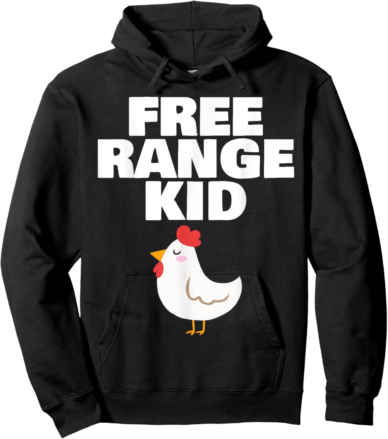 Chicken Free Range Kid Hoodie - Hoodie | Black