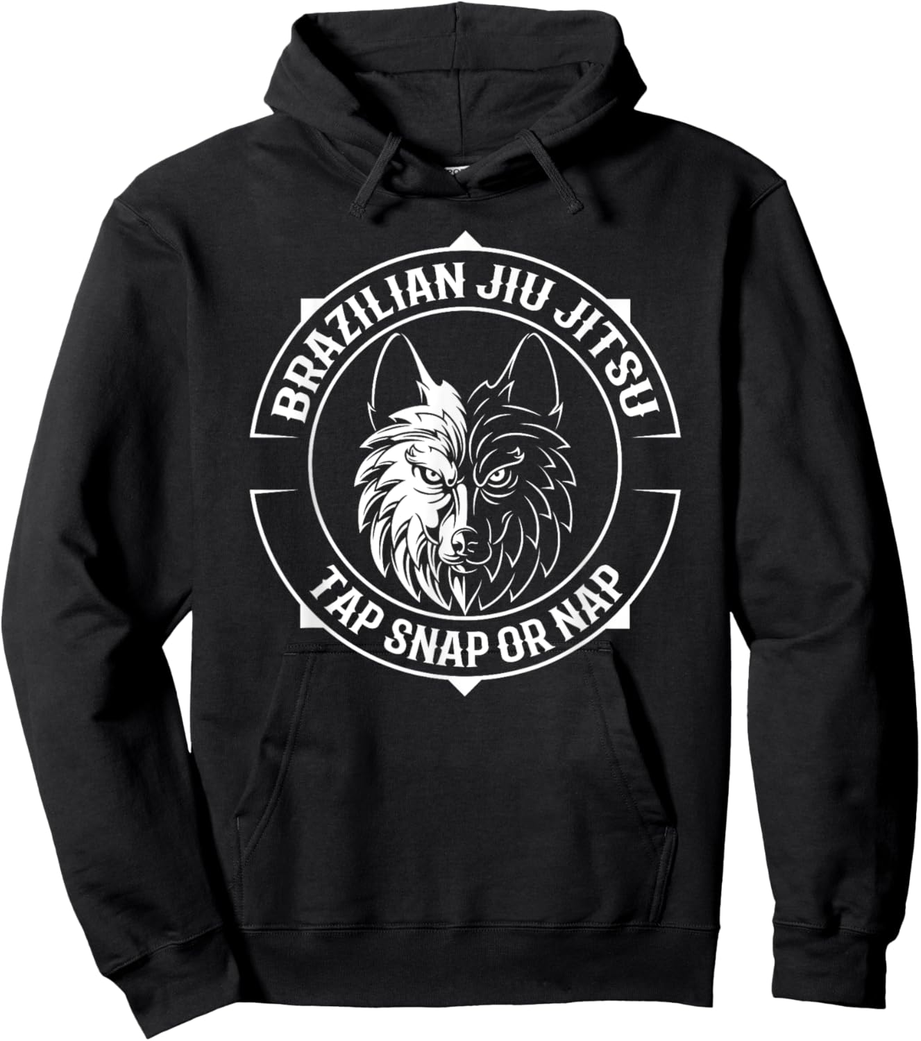 Jiu Jitsu Wolf - Brazilian Jiu Jitsu and BJJ Hoodie - Hoodie | Black