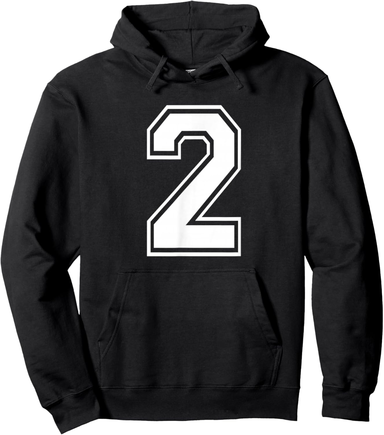 Number Two #2 for Sports Team Birthday Anniversary Event Hoodie - Hoodie | Black