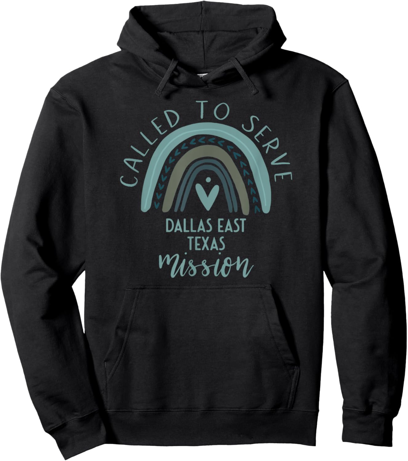 Called To Serve Boho Rainbow Dallas East Texas Mission Hoodie - Hoodie | Black