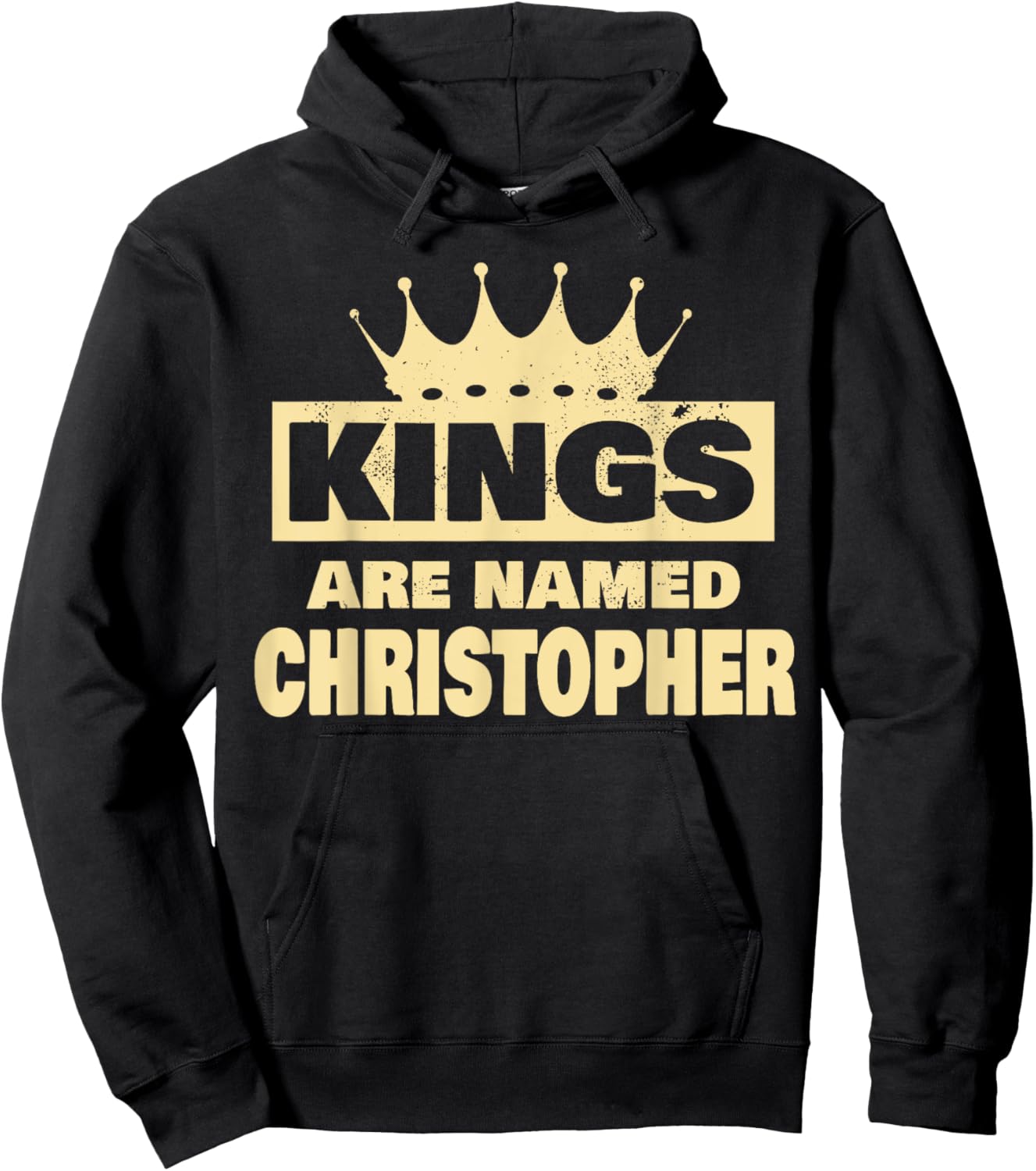 Kings Are Named Christopher Funny Christopher Name Hoodie - Hoodie | Black