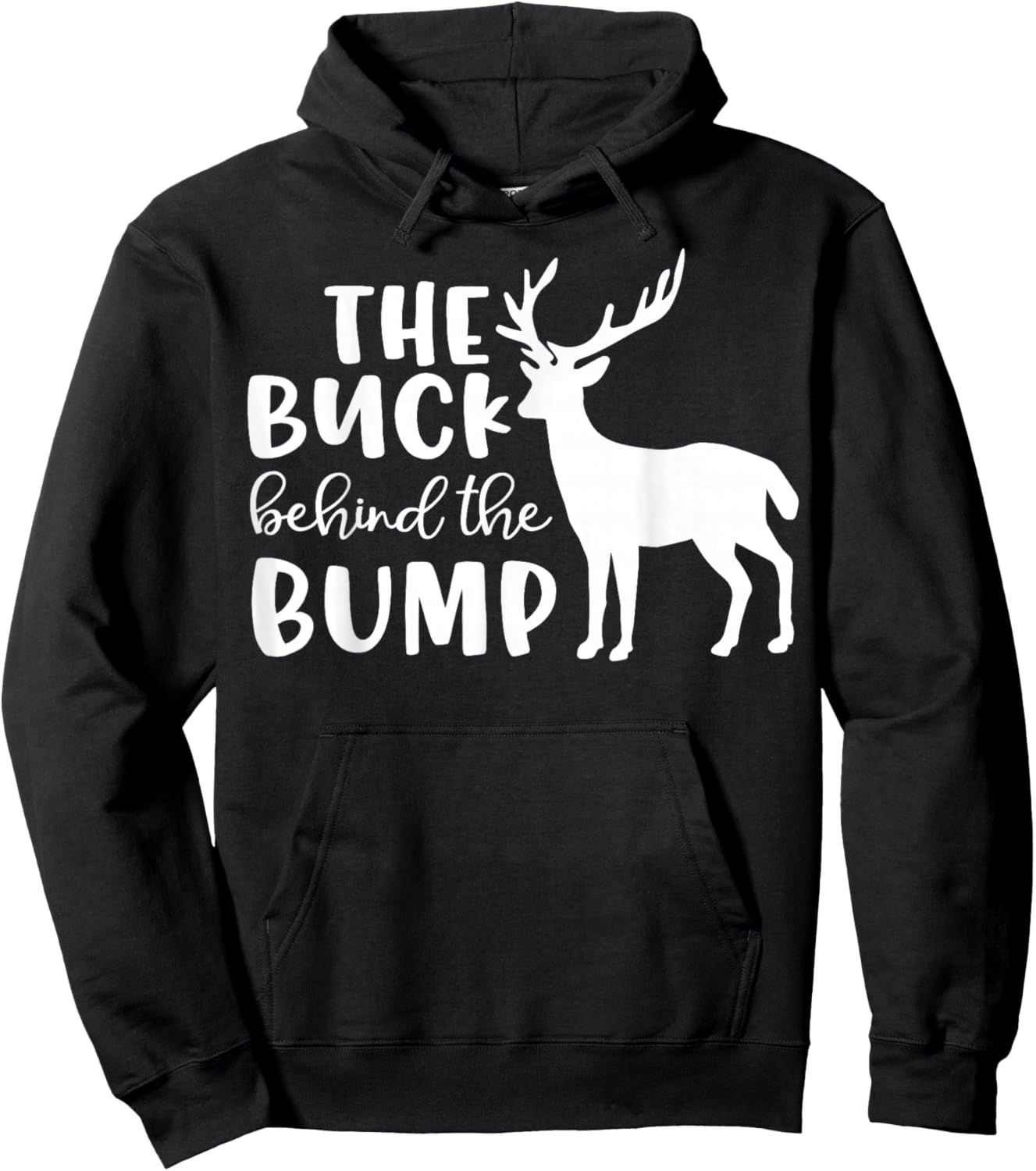 Oh Deer My Buck Behind The Bump Hoodie - Hoodie | Black